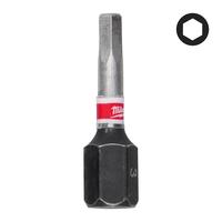 Бита ударная Shockwave Hex MILWAUKEE S/Bit ShW HEX3 25mm - 3 pc 4932500379
