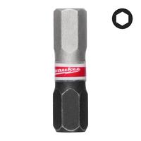 Бита ударная Shockwave Hex MILWAUKEE S/Bit ShW HEX6 25mm - 3 pc 4932500382