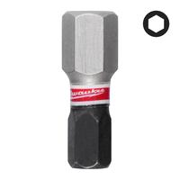 Бита ударная Shockwave Hex MILWAUKEE S/Bit ShW HEX8 25mm - 3 pc 4932500383