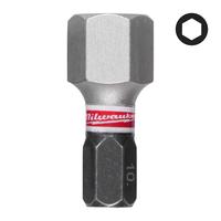 Бита ударная Shockwave Hex MILWAUKEE S/Bit ShW HEX10 25mm - 3 pc 4932500384