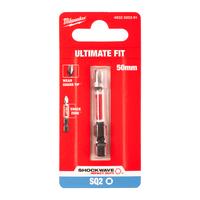 Бита ударная Shockwave SQ (Robertson) MILWAUKEE S/Bit ShW SQ2 50mm - 1 pc 4932500391