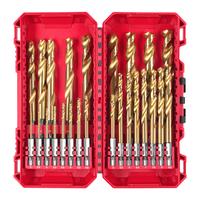 Набор сверл по металлу HSS-TiN с шестигранным хвостовиком Shockwave MILWAUKEE Shockwave HSS-G Tin Red Hex Set - 25 pc 4932500420