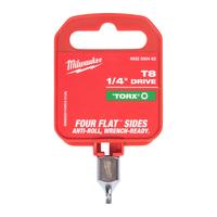 Головка-бита Torx укороченная с приводом 1/4'' MILWAUKEE 1/4'' Drive T8 Torx Stubby Bit Socket 4932500462