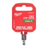 Головка-бита Torx укороченная с приводом 1/4'' MILWAUKEE 1/4'' Drive T27 Torx Stubby Bit Socket 4932500467