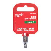 Головка-бита Torx укороченная с приводом 1/4'' MILWAUKEE 1/4'' Drive T30 Torx Stubby Bit Socket 4932500468