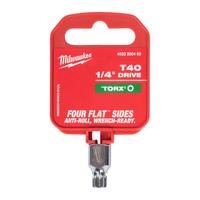 Головка-бита Torx укороченная с приводом 1/4'' MILWAUKEE 1/4'' Drive T40 Torx Stubby Bit Socket 4932500469
