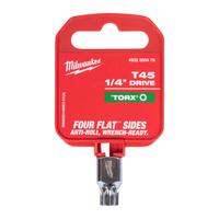 Головка-бита Torx укороченная с приводом 1/4'' MILWAUKEE 1/4'' Drive T45 Torx Stubby Bit Socket 4932500470