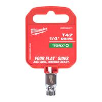 Головка-бита Torx укороченная с приводом 1/4'' MILWAUKEE 1/4'' Drive T47 Torx Stubby Bit Socket 4932500471