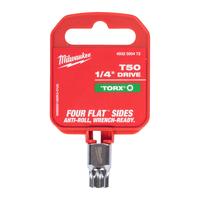 Головка-бита Torx укороченная с приводом 1/4'' MILWAUKEE 1/4'' Drive T50 Torx Stubby Bit Socket 4932500472
