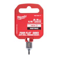 Головка-бита шестигранная укороченная с приводом 1/4'' MILWAUKEE 1/4'' Drive 2.5mm Hex Stubby Bit Socket 4932500474