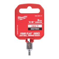 Головка-бита шестигранная укороченная с приводом 1/4'' MILWAUKEE 1/4'' Drive 3mm Hex Stubby Bit Socket 4932500475