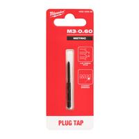 Метчик метрический с прямыми канавками (промежуточный) MILWAUKEE M3-0.60 mm Straight Flute PLUG TAP 4932500586