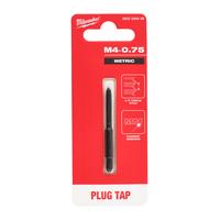 Метчик метрический с прямыми канавками (промежуточный) MILWAUKEE M4-0.75 mm Straight Flute PLUG TAP 4932500589