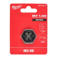 Плашка резьбонарезная метрическая шестигранная MILWAUKEE M7-1.00 mm HEX threading DIE 4932500615