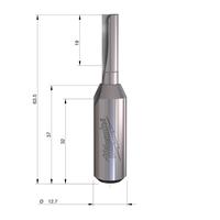Фреза прямая двузаходная MILWAUKEE Rtr B. S1/2'' Straight 2C 6.35/63.5mm - 1 pc 4932500867