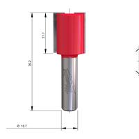 Фреза прямая двузаходная MILWAUKEE Rtr B. S1/2'' Straight 2C 25.4/76.2mm - 1 pc 4932500875