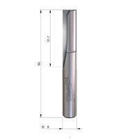 Фреза прямая двузаходная MILWAUKEE Rtr B. S8 Straight 2C 8/60mm - 1 pc 4932500883