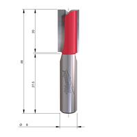 Фреза прямая двузаходная MILWAUKEE Rtr B. S8 Straight 2C 10/48mm - 1 pc 4932500884