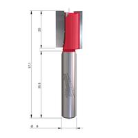 Фреза прямая двузаходная MILWAUKEE Rtr B. S8 Straight 2C 15/57.2mm - 1 pc 4932500890