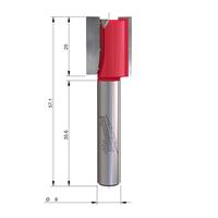 Фреза прямая двузаходная MILWAUKEE Rtr B. S8 Straight 2C 16/57.2mm - 1 pc 4932500892