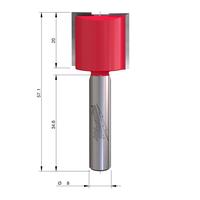 Фреза прямая двузаходная MILWAUKEE Rtr B. S8 Straight 2C 22/57.2mm - 1 pc 4932500896