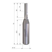 Фреза прямая двузаходная MILWAUKEE Rtr B. S12 Straight 2C 6/60mm - 1 pc 4932500900