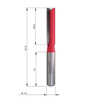 Фреза прямая двузаходная MILWAUKEE Rtr B. S12 Straight 2C 12/108mm - 1 pc 4932500904