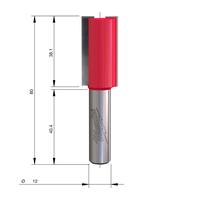 Фреза прямая двузаходная MILWAUKEE Rtr B. S12 Straight 2C 22/80mm - 1 pc 4932500907