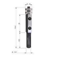 Фреза копировальная с твёрдосплавными ножами MILWAUKEE Rtr B. S1/2'' Trim. HW Knives19/112mm - 1 pc 4932500934