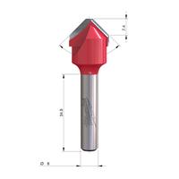 Фреза V-образная (для алюминия) MILWAUKEE Rtr B. S8 V-Groove Alu 18/60mm - 1 pc 4932500956