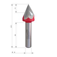 Фреза гравировальная с острым кончиком MILWAUKEE Rtr B. S8 Laser Point 12.7/57.2mm - 1 pc 4932500960