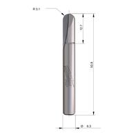 Фреза галтельная радиусная MILWAUKEE Rtr B. S1/4'' Radius Cove 6.4/50.8mm - 1 pc 4932500964