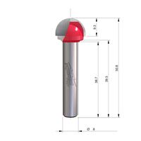 Фреза галтельная радиусная MILWAUKEE Rtr B. S8 Radius Cove 15.8/50.8mm - 1 pc 4932500970
