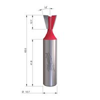 Фреза «ласточкин хвост» MILWAUKEE Rtr B. S1/2'' Dovetail 12.7/63.5mm - 1 pc 4932500977