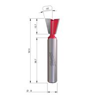 Фреза «ласточкин хвост» MILWAUKEE Rtr B. S8 Dovetail 12.7/52.4mm - 1 pc 4932500978