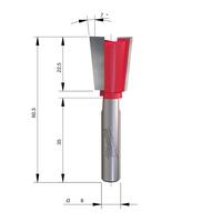 Фреза «ласточкин хвост» MILWAUKEE Rtr B. S8 Dovetail 19/60.3mm - 1 pc 4932500979