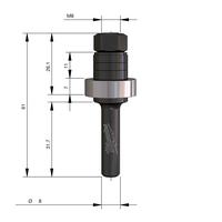 Фреза пазовая дисковая с оправкой MILWAUKEE Rtr B. S8 Slot Cut Arbor - 1 pc 4932500982