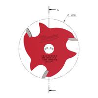 Фреза пазовая дисковая с оправкой MILWAUKEE Rtr B. S8 Slot Cutter 4mm - 1 pc 4932500990