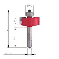 Фреза для выборки фальца и паза MILWAUKEE Rtr B. S1/4'' Rebater 31.7/9.5mm - 1 pc 4932500996