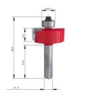 Фреза для выборки фальца и паза MILWAUKEE Rtr B. S8 Rebater 31.7/9.5mm - 1 pc 4932500997