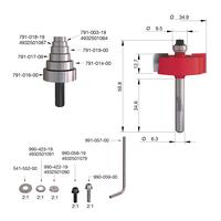 Фреза для выборки четверти (пазовая) MILWAUKEE Rtr B. S1/4'' Rebater 34.9/0-12.7mm - 1 pc 4932500998
