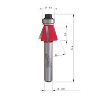 Фреза комбинированная для фаски и подрезки MILWAUKEE Rtr B. S1/4'' Chamfer Trim 17.5/51mm - 1 pc 4932501001