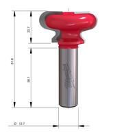 Фреза профильная для ручки-паза MILWAUKEE Rtr B. S1/2'' Finger Pull 38.1/17mm - 1 pc 4932501010