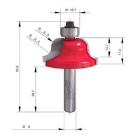 Фреза профильная «Римское огее» / калёвочная MILWAUKEE Rtr B. S8 Roman Ogee 38.1/mm - 1 pc 4932501037