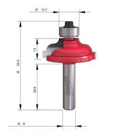 Фреза профильная «Римское огее» / калёвочная MILWAUKEE Rtr B. S8 Roman Ogee 34/mm - 1 pc 4932501039