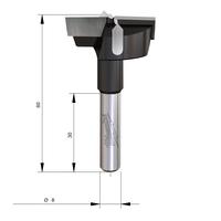 Фреза для сверления под петли MILWAUKEE Rtr B. S8 Hinge Boring 35mm - 1 pc 4932501045