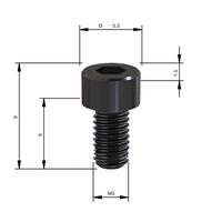 Шайба сменная для фрезы MILWAUKEE Rtr B. Screw S6 M3x6 - 1 pc 4932501080