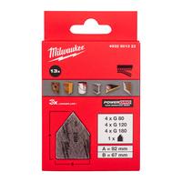 Сетчатые шлифовальные листы для дельта-шлифовальных машин MILWAUKEE Mesh Sheet 67x92 HL Set - 13 pc 4932501322