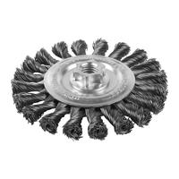 Дисковая проволочная щётка с витой проволокой M14 MILWAUKEE Knot Wheel Brush M14 115x14mm Steel 0.5mm - 1 pc 4932501738