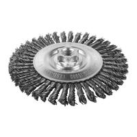 Дисковая проволочная щётка с витой проволокой M14 MILWAUKEE Knot Wheel Brush M14 125x6mm Steel 0.5mm - 1 pc 4932501742